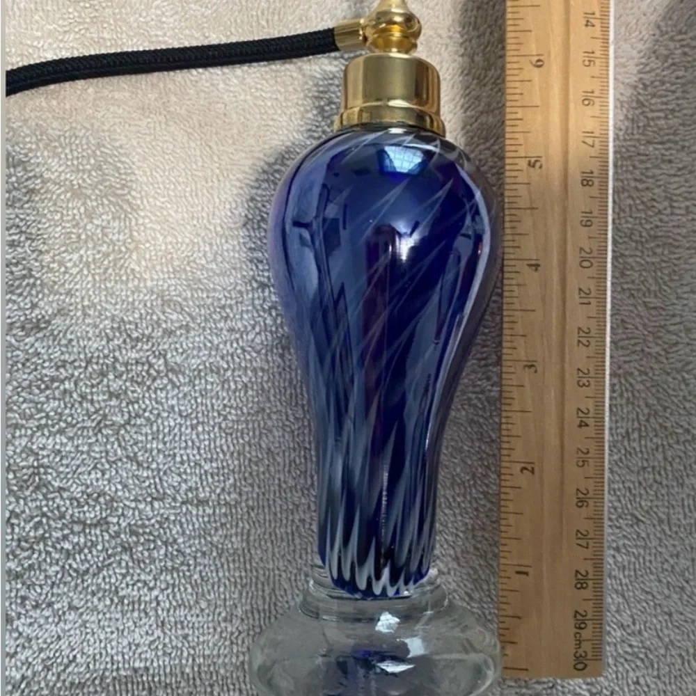 Victoria's Secret Blue and Gold Perfume Atomizer - Picture 3 of 4